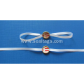 Plastic head tag with ribbon cord